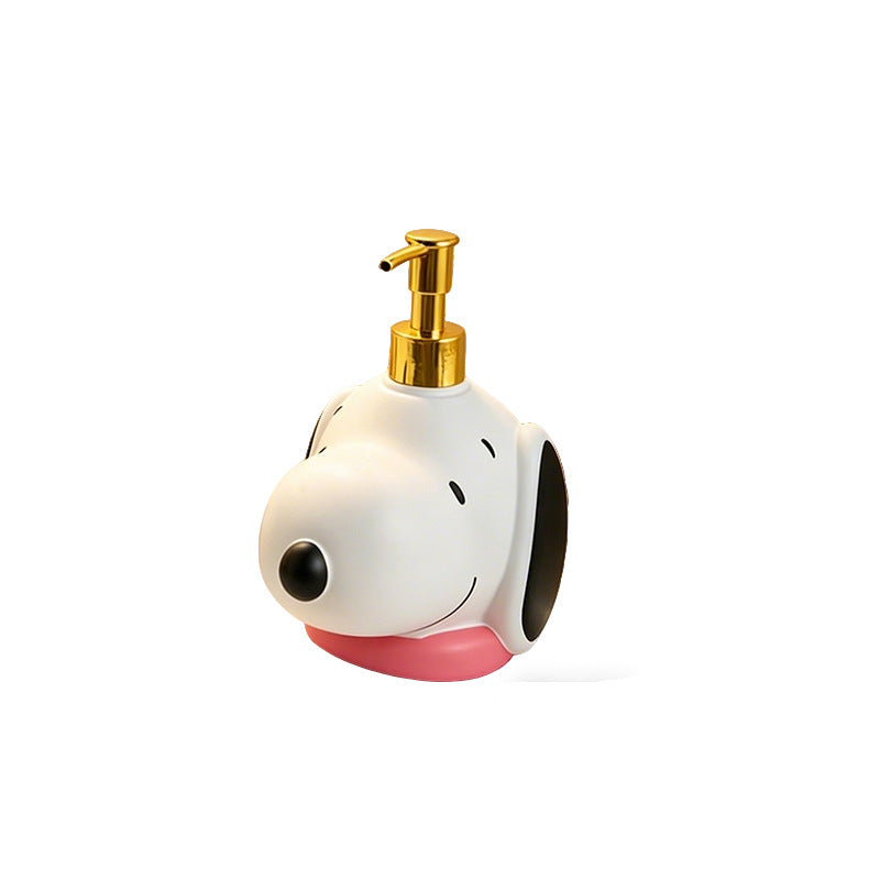Creative Cartoon Snoopy Soap Dispenser, Home Bathroom Shower Gel Refill Bottle, Desktop Decorative Ornament