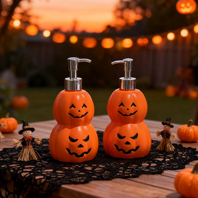Ghost face pumpkin shaped bottle