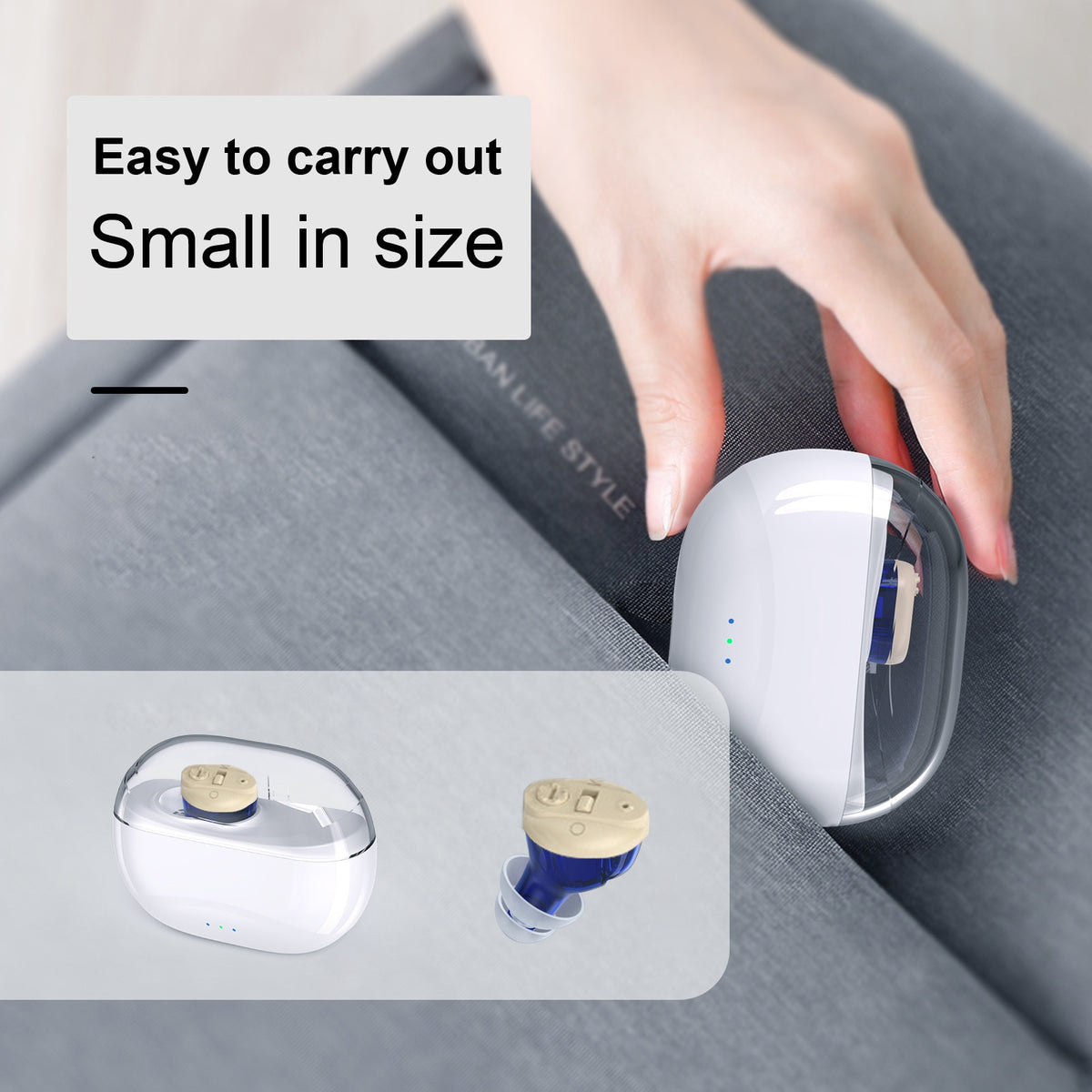 Magnetic Charging Wireless Invisible In-the-Ear Hearing Aid for Elderly Sound Amplifier
