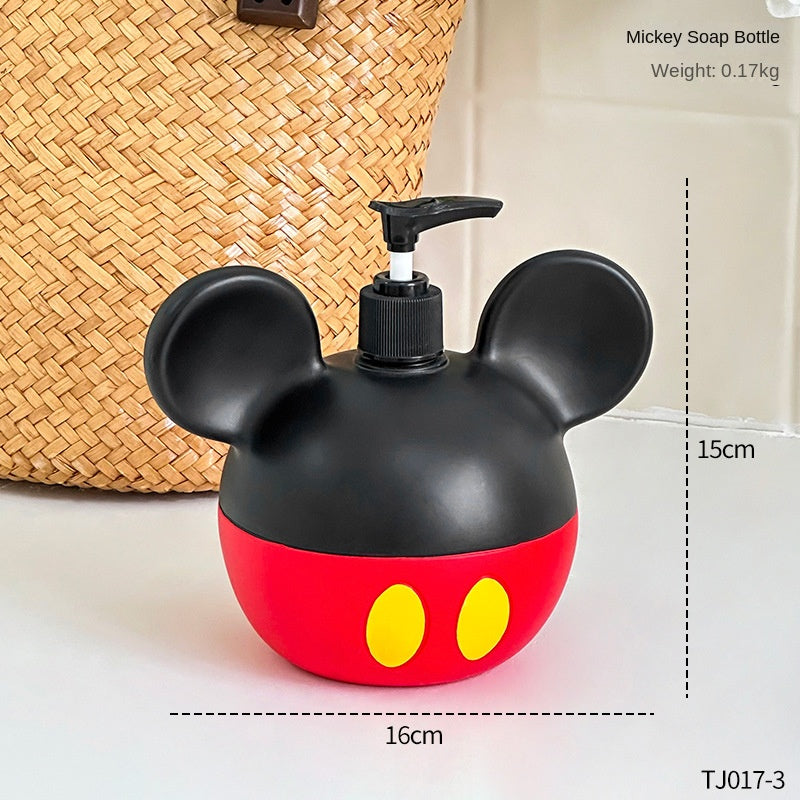 Cartoon Mario Mushroom Liquid Dispenser Bottle for Shampoo, Mickey Mouse Soap and Shower Gel Bottle with High Aesthetic Design