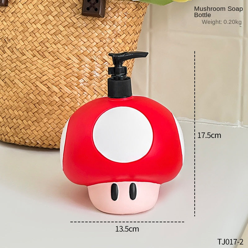 Cartoon Mario Mushroom Liquid Dispenser Bottle for Shampoo, Mickey Mouse Soap and Shower Gel Bottle with High Aesthetic Design