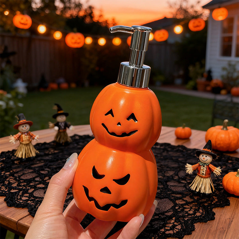 Ghost face pumpkin shaped bottle